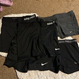 Nike Pro Combat Black and Gray Shorts Collection